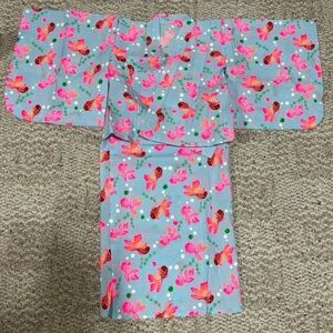 Japanese Girls’ Yukata Robe Kimono Robe two-piece